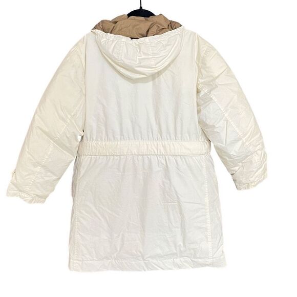 Ralph Lauren Men's Hooded Snap Button Down Filled Parka Coat Ivory Size Small - Picture 2 of 7